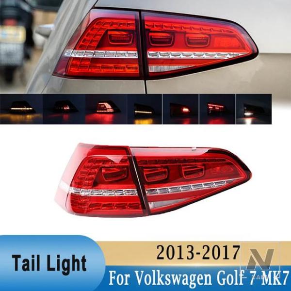 【並行輸入品】LEDテールライト リアリバースブレーキランプ VW ゴルフ 7 MK7 GTI 20...