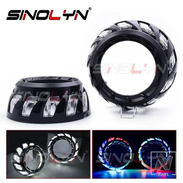 【並行輸入品】RGB LED エンジェルアイズスパイラルシュラウド回転ダイナミックアプリ制御シーケン...