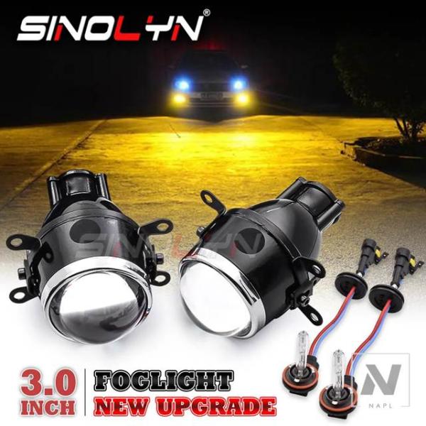 【並行輸入品】汎用 3インチ H11 HID バイキセノンフォグランププロジェクターフォグレンズ H...