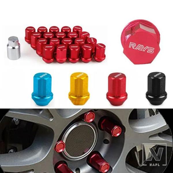 【並行輸入品】RAYS ホイールラグナットレーシング合金ホイールラグナットネジ M12X1.5/1....