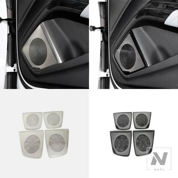 【並行輸入品】ドアスピーカーオーディオスピーカーカバートリムステンレス シール 2022 2023