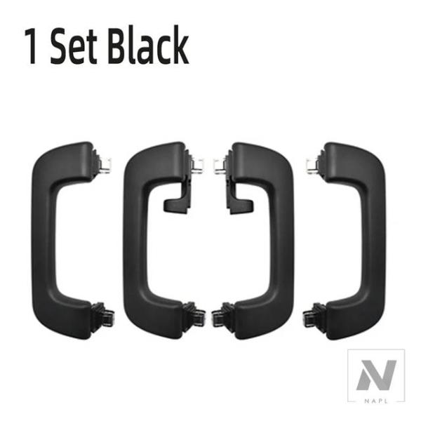 【並行輸入品】アウディ 4個 ブラックインテリアフロントリア右左ルーフグラブハンドル A4 B8 ア...