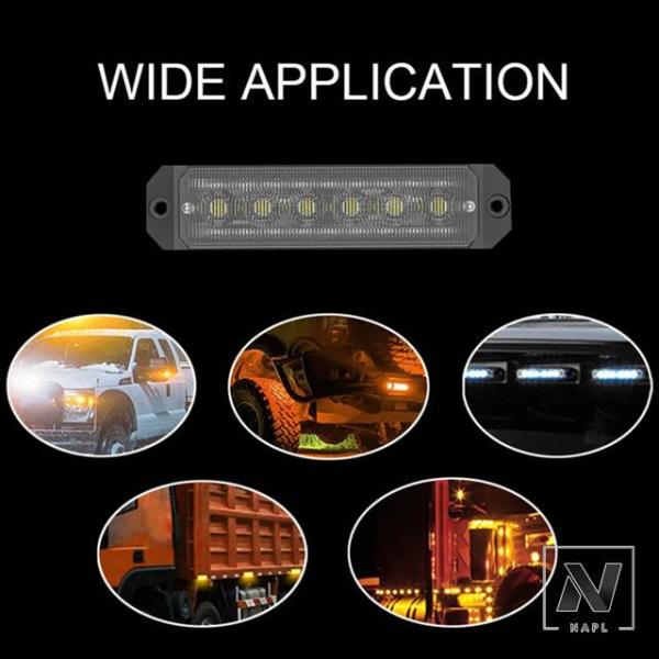 並行輸入品 2個 12-24V 24 LEDLED フラッシュライトストロボハザードサイドライト超高...