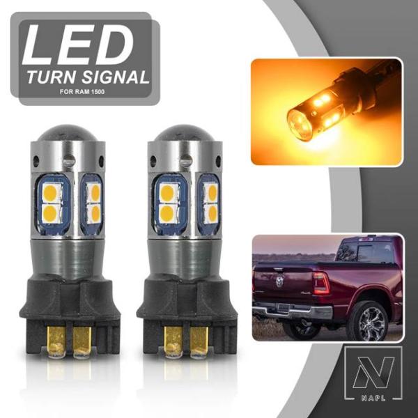 【並行輸入品】RAM 1500 2019-21 PWY24W PW24W LEDリアウィンカーウィン...