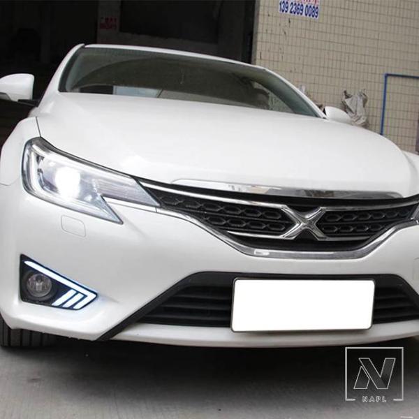 【並行輸入品】LED DRLデイタイムランニングライト マークX レイツ 2013-2018 フォグ...