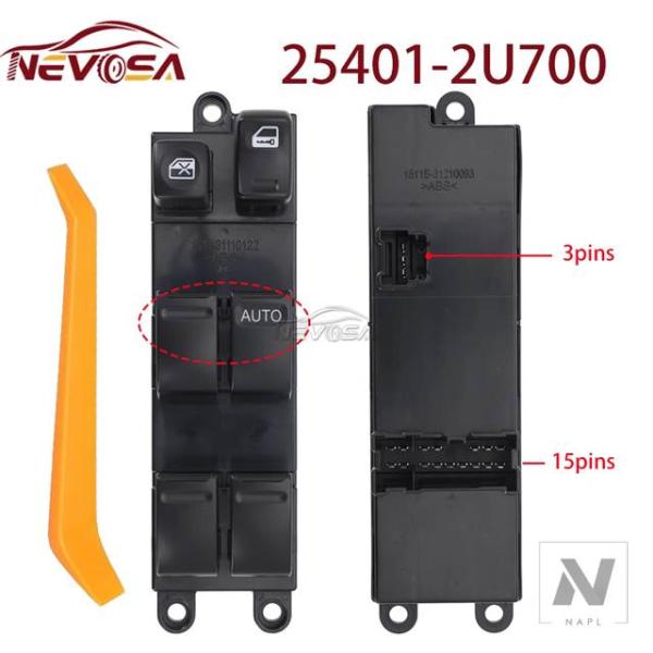 【並行輸入品】日産 NEVOSA 右ハンドル CUBE TA-AZ10 パワーウィンドウスイッチ C...