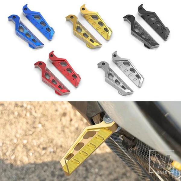 【並行輸入品】2個  バイク用  リアフットレスト フットペグ アルミ製 リアペダル NMAX155...