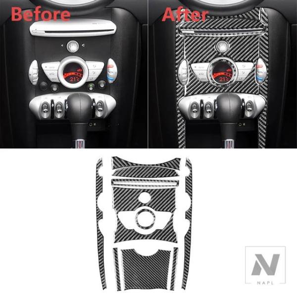 【並行輸入品】センターコンソール CD パネル デカール デコレーション トリムカバー ミニ クーパ...