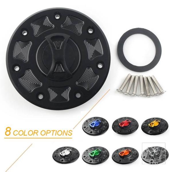 【並行輸入品】CNC アルミ オートバイ燃料ガスタンク キャップ カバーカワサキ ZX9R ZX6R...