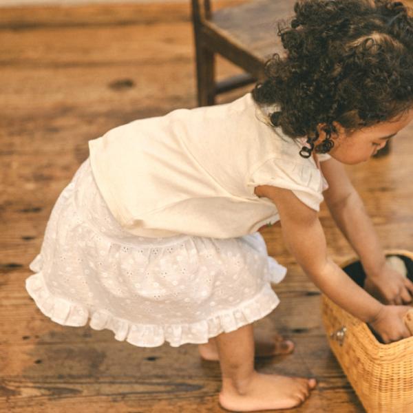 【日本製】レーシィティアードスカート レース スカート 80-90サイズ 女の子 子供 子ども服 プ...