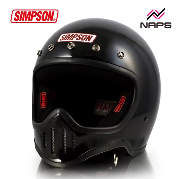 SIMPSON シンプソン ヘルメット M50 フルフェイス ブラック 3サイズ M L LL クラ...