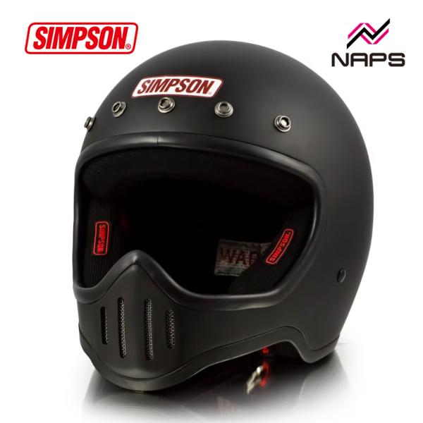 SIMPSON シンプソン ヘルメット M50 フルフェイス マットブラック 3サイズ M L LL...