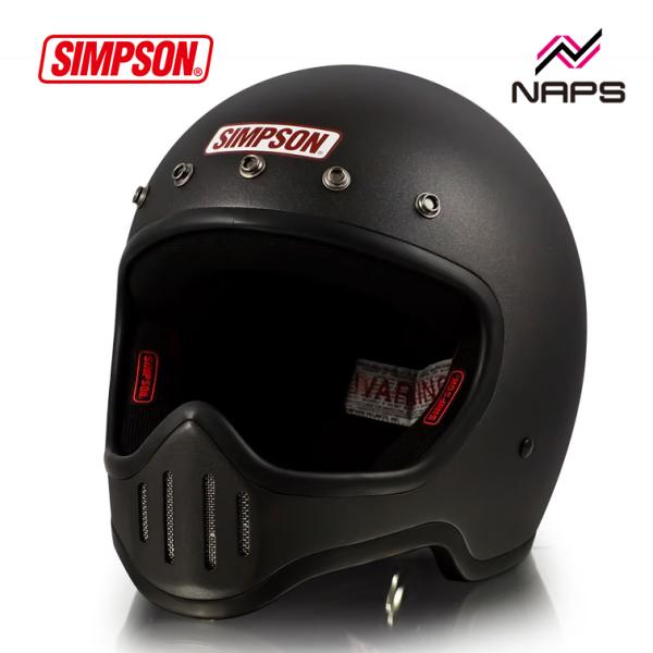 SIMPSON シンプソン ヘルメット M50 フルフェイス ストーンブラック 3サイズ M L L...