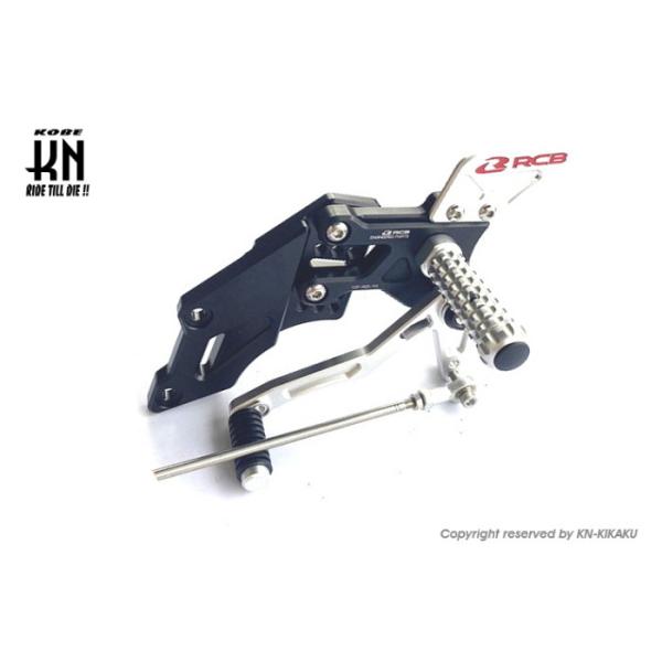 KN企画 RCB バックステップ YZF-R25/R3 ブラック/シルバー RS-1
