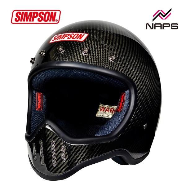 SIMPSON シンプソン ヘルメット M50 フルフェイス カーボン 3サイズ M L LL クラ...