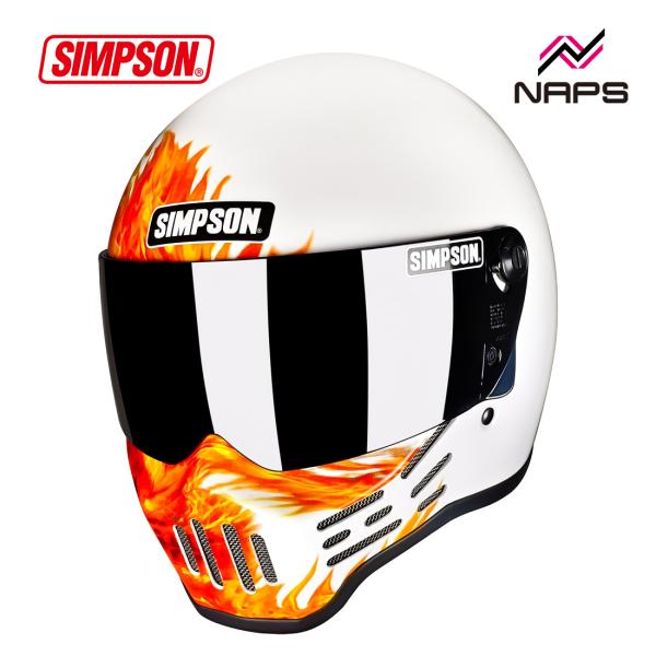 SIMPSON シンプソン ヘルメット M30 フルフェイス フレアホワイト 6サイズ クラシック ...
