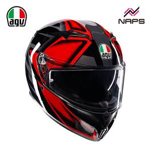 AGV エージーブイ K3 JIST Asian Fit フルフェイスヘルメット 009 - COMPOUND BLACK/RED アジアンフィット