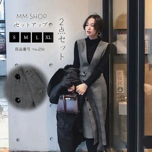 【全品15%OFF】セットアップ 秋冬 2点セット レディース フォーマル ニットセーター チェック柄 ミモレ丈 サロペット フォーマル 40代