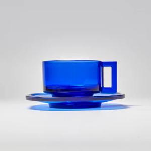 【ARNO GLASS】Cup and Saucer / Cobalt　アルノグラス