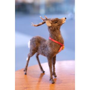 森羊のクーシャ ミニ雄鹿(リボン赤) ならしかの休日