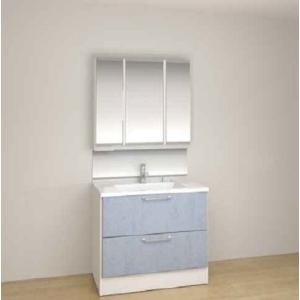 パナソニック 住宅設備 洗面化粧台 シーライン 幅900 奥行530 本体 パノラマスライドタイプ 幅900 扉柄 ブルーグレーオーク柄 洗面化粧台 ミラー ツインラインled3面鏡md355 Md355 ならのき