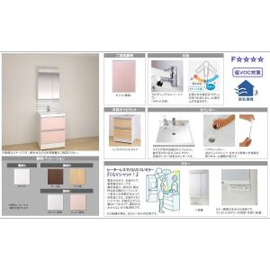 割引超大特価パナソニック洗面台シーラインw600タイプ幅600 奥行550 本体 パノラマスライドタイプ扉柄 ピンク 鏡面 蛍光灯2面鏡md686 大注目限定セール