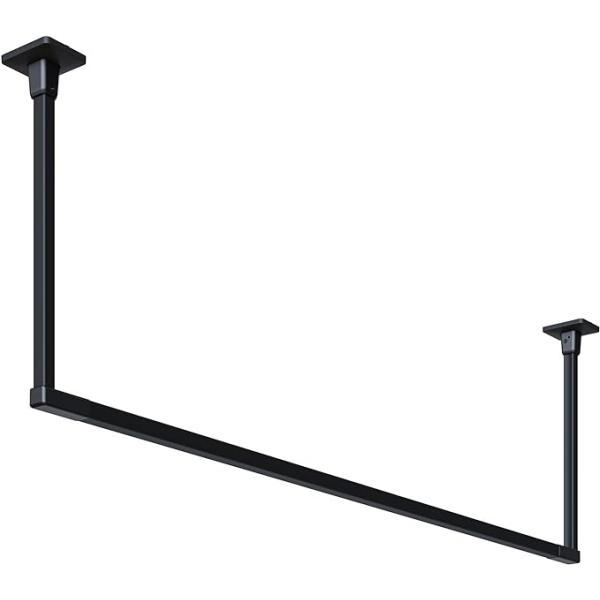 川口技研 ホスクリーン BAR型 BAR1-4513-BK ブラック H450 W1365 室内物干...