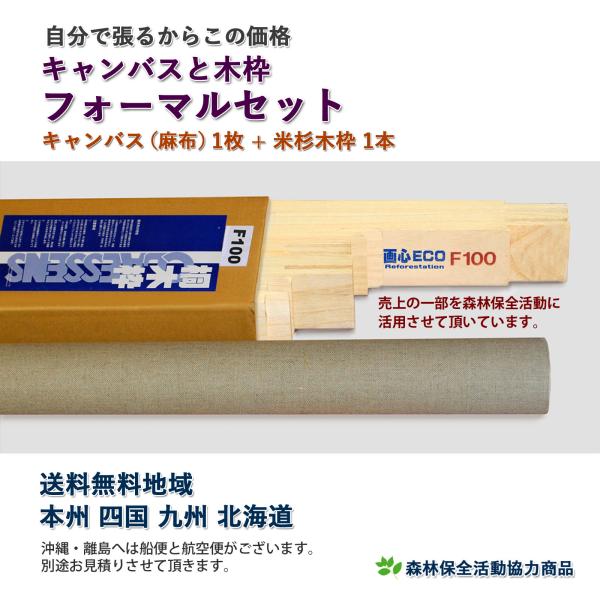 画布と木枠のキャンバス フォーマルセット［80号］F・P・M・S 「画布」＊純麻 中目 アクリル・油...