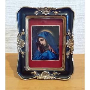 絵画 油絵 青木今陽 肉筆油絵 静物画 オレンジ色の百合 F4 送料無料