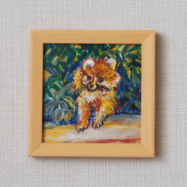 絵画 松下広実のピースアート プリンちゃん （額入り） アート 10cm×10cm 原価 松下広実 ...