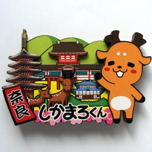 【奈良土産】しかまろくん　マグネット　名所
