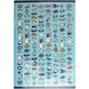 【京都くろちく】★絵心経クリアファイル　ブルー