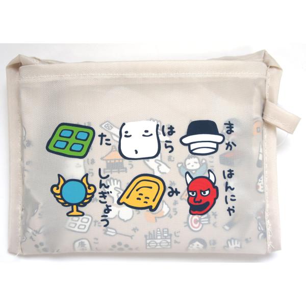 くろちく エコバッグ 絵心経 ベージュ