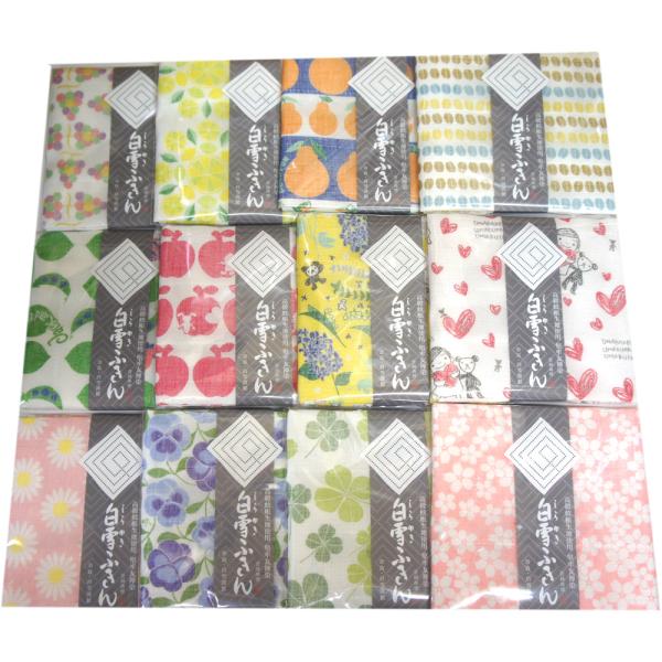 白雪ふきん人気ベスト12枚セット【シールと紙袋付き】