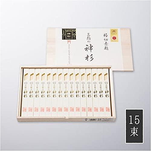 【正規特約店】極細最高級麺　三輪の神杉  皇室献上 手延べ三輪素麺 １４束７００g 　　　 奈良県三...