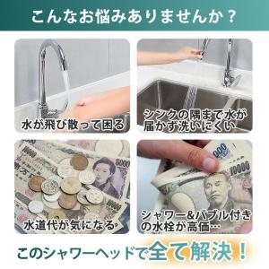 蛇口 シャワー キッチン ヘッド 首振り 22...の詳細画像4