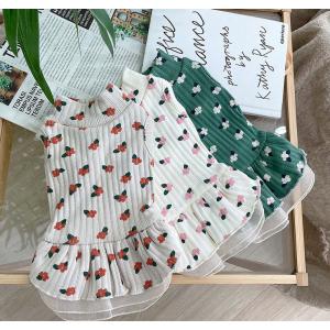 kiki flower cropped top 犬の服 犬服 新作 夏 ショート丈 クロップド