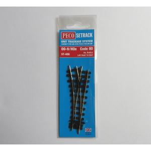 PECO ST-406 OO-9/HOe (9mm) ミニポイントレール(左) コード80
