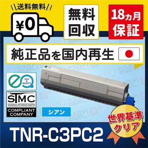 TNR-C3PC2 シアン 沖 OKI 沖データ リサイクル トナーカートリッジ （純正品再生） 【18ヵ月保証】 MC862dn MC862dn-T オキデータ TNRC3PC2 TNR-C3P