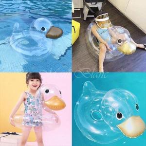 赤ちゃん浮き輪お風呂アヒルクリア浮き輪ベビーボート足入れ浮き輪座付きベビー用子供用うきわキッズフロート水遊び浮き具プール可愛い