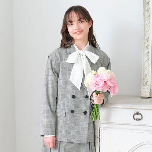 mezzo piano メゾピアノ(mezzo piano)ファンシーツィード 裾スカラップ