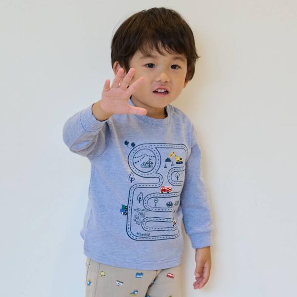 クレードスコープ(kladskap)&apos;働く車と道路長袖Tシャツ&apos;【30％OFF】【SALE】【O_3...