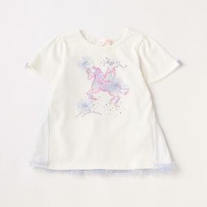 メゾピアノ(mezzo piano)ペガサスプリント半袖Ｔシャツ【O_30