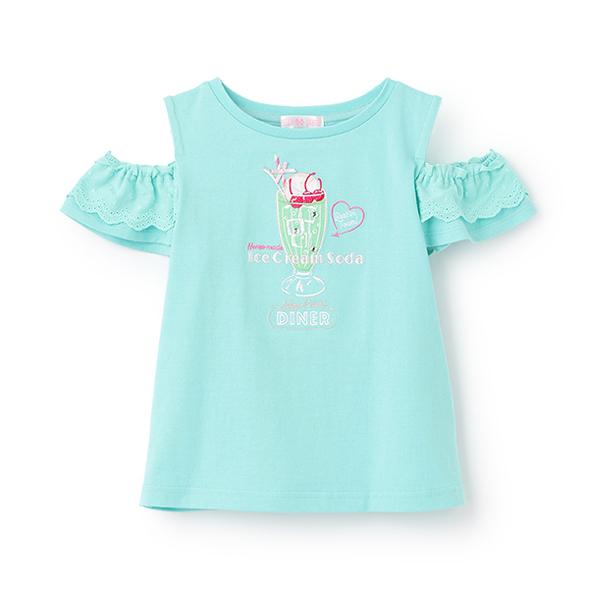 【人気商品再入荷】【直営店で取り扱い無し】ダイナーメニュー肩開き　2wayTシャツ【60％OFF】【...