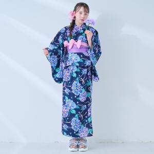 【接触冷感】あじさい柄2WAY浴衣【20%OFF...の商品画像