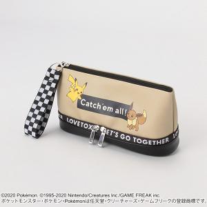 ラブトキシック(Lovetoxic) チャームつきロゴプリント2段ペンポーチ