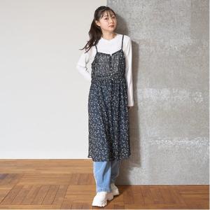 mezzo piano メゾピアノ(mezzo piano)メッシュ ドッキングワンピース