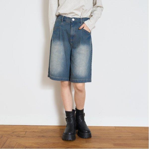 ラブトキシック(Lovetoxic)【LTXC】タックハーフデニムパンツ【O_50】【outlet】