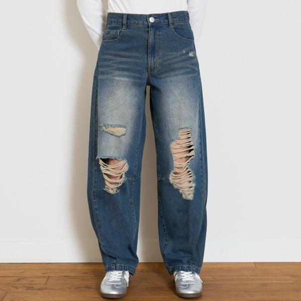 ラブトキシック(Lovetoxic)【LTXC】バレルレッグダメージデニム【O_50】【outlet...