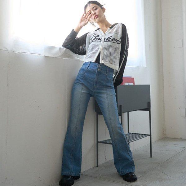 ラブトキシック(Lovetoxic)スタイルアップフレアデニム【O_50】【outlet】